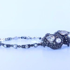 Judith Jack Set Statement Earrings and Bracelet